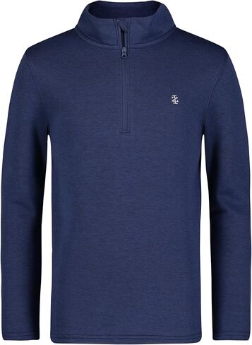 IZOD Boys' Long Sleeve Quarter Zip Pullover, Lightweight Fleece in Saudi Arabia
