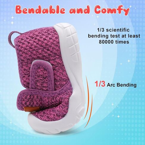 QFH Toddler Shoes Boys Girls Sneakers Comfy Barefoot Shoes Kids Adjustable Hook and Loop Walking Shoes Wide Toe Box Breathable Shoes in Kuwait