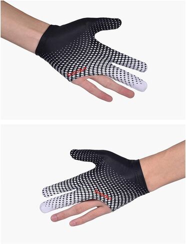 Anser M050912 Man Woman Elastic 3 Fingers Show Gloves for Billiard Shooters Carom Pool Snooker Cue Sport - Wear on The Right or Left Hand 1PCS (Blue, L) in Kuwait
