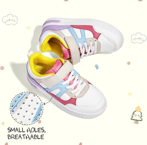 LUCKY STEP Kid's Sneakers School Running Loafers Low Top Walking Tennis Casual Shoes Strap Athletic Fashion Sneakers for Children/Boys/Girls in Kuwait
