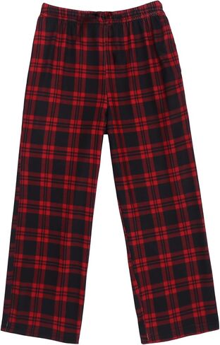 Arshiner Boys Pajama Pants 2 Pack Soft Plaid Sleepwear Kids Lounge PJ Bottoms with Pockets in Kuwait