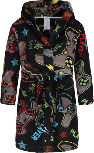 Boys Hooded Bathrobes Girls Soft Plush Fleece Robe Toddler Fuzzy Pajamas Kids Warm Sleepwear in Kuwait