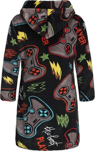 Boys Hooded Bathrobes Girls Soft Plush Fleece Robe Toddler Fuzzy Pajamas Kids Warm Sleepwear in Kuwait