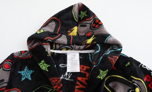 Boys Hooded Bathrobes Girls Soft Plush Fleece Robe Toddler Fuzzy Pajamas Kids Warm Sleepwear in Kuwait
