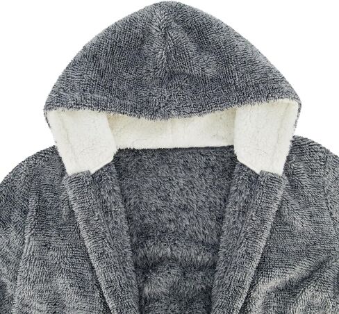 Hooded Plush Robe For Boys- Fluffy Winter PJ Robe With Pockets, Hoodie & Belt- Boys And Teens’ Ultra-Soft Bathrobe in Kuwait