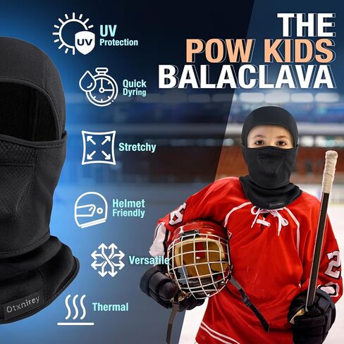 Kids Balaclava Windproof Ski Mask for Boy Girl (with Breathable Holes), Winter Hat Ski Mask for Cold Weather for Skiing in Kuwait