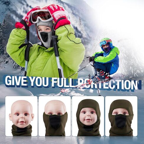 Kids Balaclava Windproof Ski Mask for Boy Girl (with Breathable Holes), Winter Hat Ski Mask for Cold Weather for Skiing in Kuwait