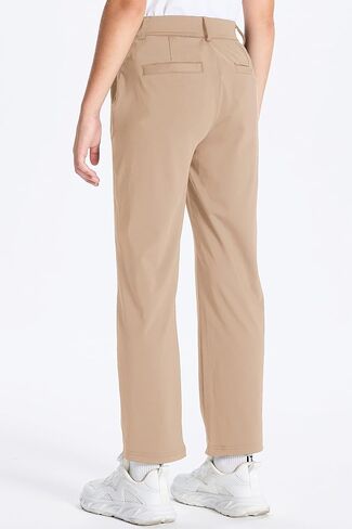 سراويل جولف للأولاد من DEVOROPA شبابية قابلة للتمدد من الأمام، سراويل رياضية كاجوال، سراويل مدرسية، سراويل كاكي تشينو من نسيج قطني طويل، جيوب in Kuwait