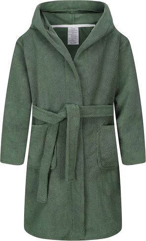 Kids Hooded Bathrobe Soft Towel Robe Terry Cloth Spa Robes Sleepwear Boys Girls Microfiber Beach Towels in Kuwait