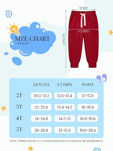 HXP 4 Pack Toddler Boys Sweatpants Cotton Toddler Sweatpants Boys Joggers Pants with Pocket Drawstring for Kids Toddler Boys in Saudi Arabia