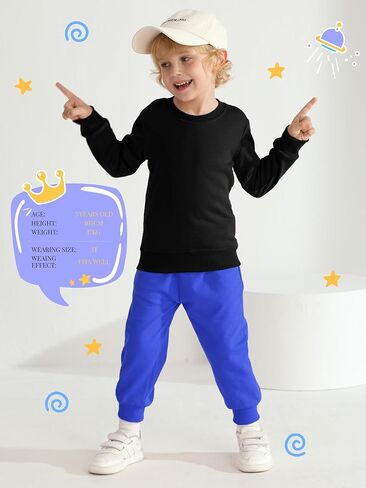HXP 4 Pack Toddler Boys Sweatpants Cotton Toddler Sweatpants Boys Joggers Pants with Pocket Drawstring for Kids Toddler Boys in Saudi Arabia