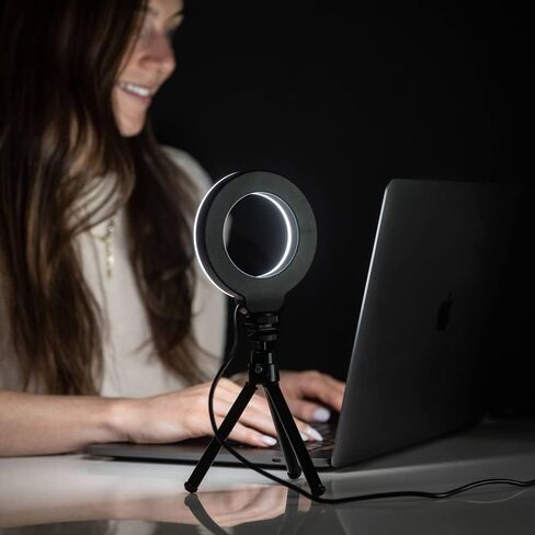 LuMee Studio - ضوء حلقي RGB مع حامل ثلاثي القوائم - 18 بوصة - حامل ثلاثي القوائم معدني متضمن - أسود in Saudi Arabia