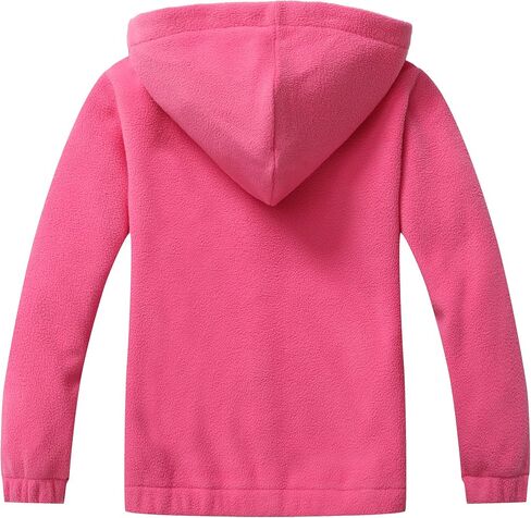 Girls Soft Brushed Fleece Full-Zip Sport Hooded Sweatshirts Kids Lightweight Outwear Jacket in Saudi Arabia