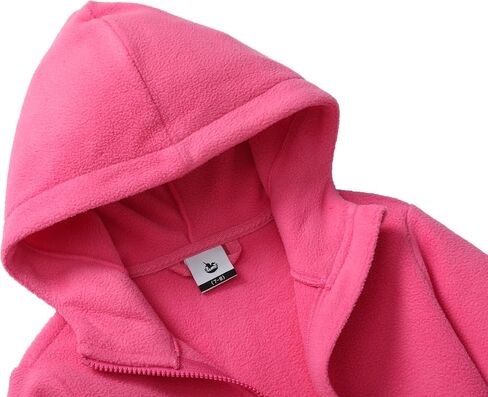 Girls Soft Brushed Fleece Full-Zip Sport Hooded Sweatshirts Kids Lightweight Outwear Jacket in Saudi Arabia