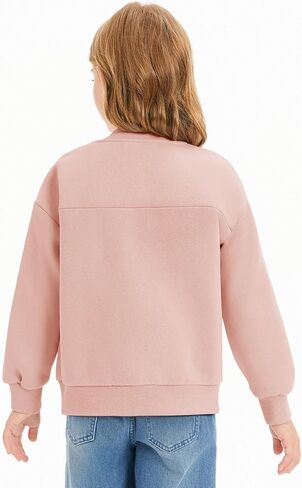 Haloumoning Girls Zip Up Jackets Kids Fall Long Sleeve Sweatshirts Outerwear with Pockets 5-14 years in Saudi Arabia