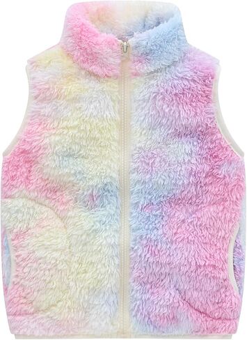 AIWUHE Toddler Boys Girls Fleece Vest Kids Polar Fleece Zipper Jacket Sleevless Fall Winter Warm Outerwear With Pockets 2-6Y in Kuwait
