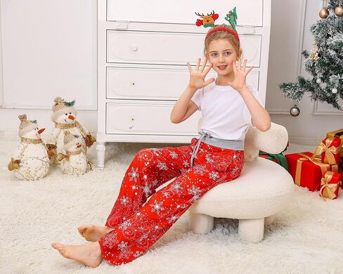 BFUSTYLE أطفال بيجامة السراويل الرباط عيد الميلاد منامة بنين بنات فضفاض عطلة بنطلون 7-14 سنة عيد الميلاد Pj قيعان in Kuwait