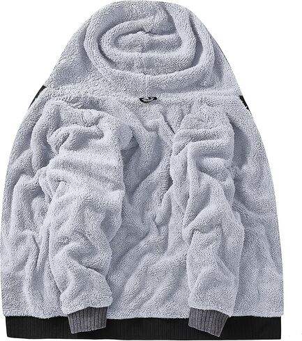 SECOOD Kids Hoodie Fleece Jacket Warm Sherpa Lined Zip Up Hooded Sweatshirt Soft Winter Coat Boys Girls School Outerwear in Saudi Arabia