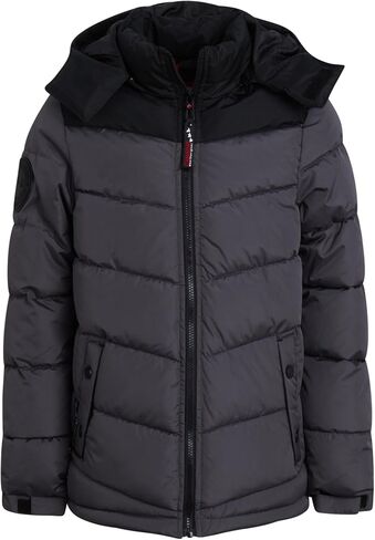 سترة منتفخة للأولاد من CANADA WEATHER GEAR - معطف شتوي فقاعي - سترات خارجية مقاومة للماء للأولاد (8-20) in Saudi Arabia