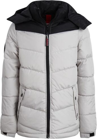 سترة منتفخة للأولاد من CANADA WEATHER GEAR - معطف شتوي فقاعي - سترات خارجية مقاومة للماء للأولاد (8-20) in Saudi Arabia