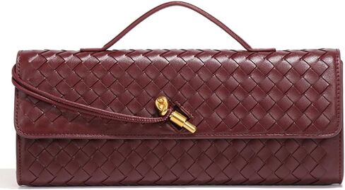 Upbull Trendy Woven Evening Clutch Purses Women Underarm Shoulder Handbag Cute Satchels Crossbody Purse PU Leather Wallet in Saudi Arabia