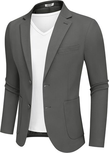 COOFANDY Men's Casual Knit Blazer Two Button Suit Jacket Sport Coat Slim Fit in Saudi Arabia