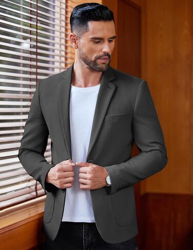 COOFANDY Men's Casual Knit Blazer Two Button Suit Jacket Sport Coat Slim Fit in Saudi Arabia