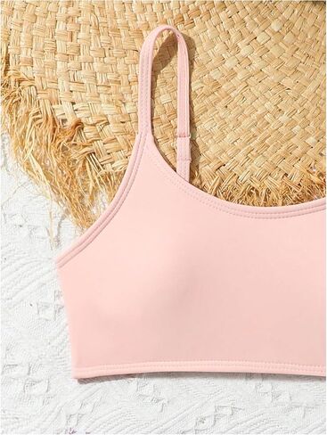 مجموعة بيكيني OYOANGLE للفتيات مكونة من قطعتين بيكيني علوي وأشرطة سباغيتي وملابس سباحة سفلية بيكيني مطبوعة in Saudi Arabia