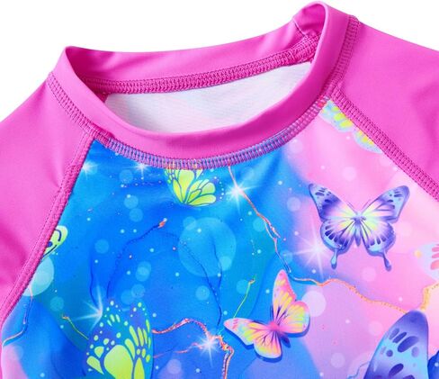 Idgreatim Girls Two Piece Swimsuit Long Sleeve Rash Guard Sets UPF+ 50 Beach Bathing Suit 3-10 Years in Kuwait