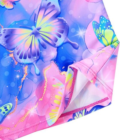 Idgreatim Girls Two Piece Swimsuit Long Sleeve Rash Guard Sets UPF+ 50 Beach Bathing Suit 3-10 Years in Kuwait