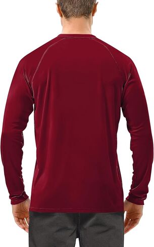 Roadbox Mens UPF 50+ UV Sun Protection Shirts Outdoor Long Sleeve SPF Rash Guard for Fishing Hiking Swimming Running in Kuwait