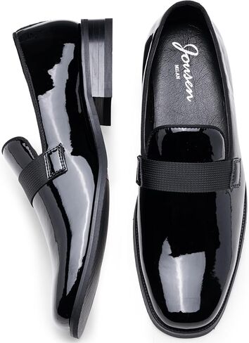 Jousen Men's Tuxedo Shoes Black Dress Shoes for Men Business Formal Mens Loafers Slip On in Saudi Arabia