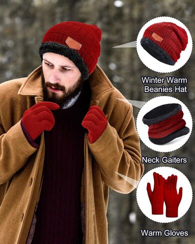 Suhine 150 PCS Bulk Winter Warm Knit Beanie Hat Scarf Gloves Set for Men Women Beanies Neck Warmer Gaiter Gloves for Homeless in Saudi Arabia