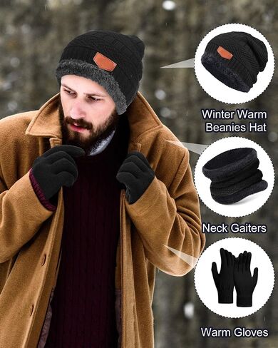 Suhine 150 PCS Bulk Winter Warm Knit Beanie Hat Scarf Gloves Set for Men Women Beanies Neck Warmer Gaiter Gloves for Homeless in Saudi Arabia