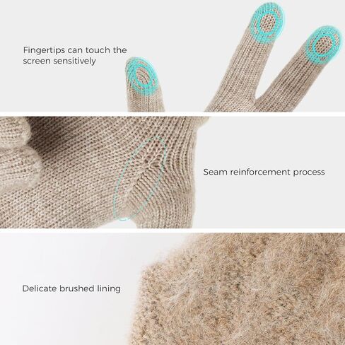 Winter Gloves for Women Men Thermal Knit Elastic Soft Warm Touch Screen Comfortable for Outdoor Cold Weather in Saudi Arabia