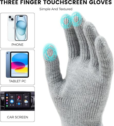 Winter Gloves for Women Men Thermal Knit Elastic Soft Warm Touch Screen Comfortable for Outdoor Cold Weather in Saudi Arabia