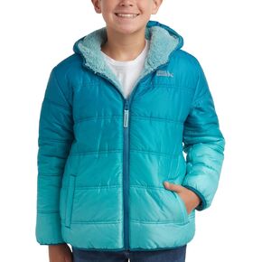 Eddie Bauer Boys' Reversible Jacket - Deer Harbor Waterproof Lightweight Puffer Coat with Faux Shearling Lining (5-20)