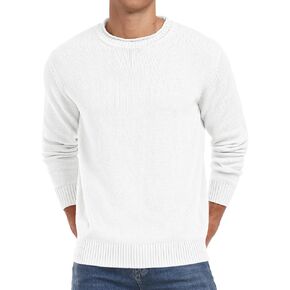 Sailwind Men's Cotton Crewneck Pullover Sweater Lightweight Casual Knitted Sweaters