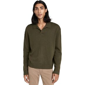 FRAME Men's Silk Blend Polo Sweater