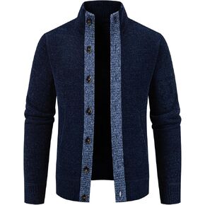Mylldey Mens Sweaters Button Chenille Cardigans Men Regular Fit Sweater wiht Casual Pocket