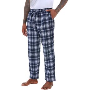 1/4 Pack Men' s Flannel Pajama Pants Plaid PJ Bottoms Soft Warm Cotton Microfleece Lounge Sleepwear with Pockets