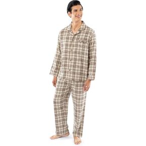Fruit of the Loom Men's Flannel Pajama Sleep Set