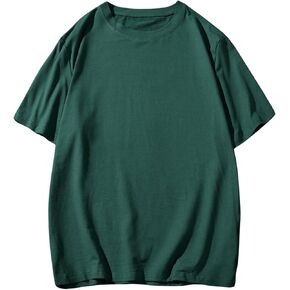 Men's Short Sleeve Pajama Top Crew Neck Drop Shoulder Summer T Shirt Loungewear Tops