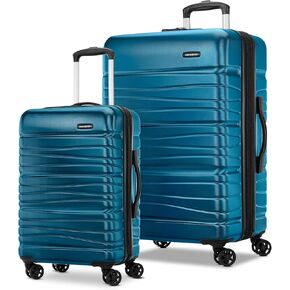 Samsonite Evolve Se Hardside Expandable Luggage with Double Spinner Wheels, Caribbean Blue, 2PC Set (CO/L)