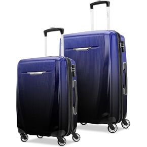 Samsonite Winfield 3 DLX Hardside Expandable Luggage with Spinners, Royal Blue Ombre, 2PC Set (CO/MED)