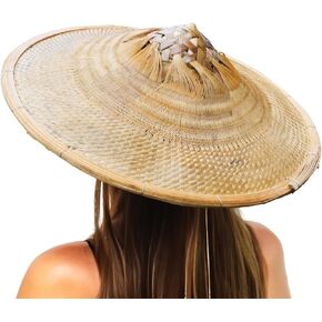 Bamboo Sun Hat Handmade Straw Hat Samurai hat Cosplay