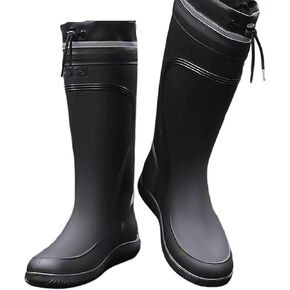 Rain Boots for Men Waterproof Mens Knee High with PVC Rubber Boots Mens Mud Boots, Comfort Lightweight Gardening Fishing Shoes for Yard Farm Outdoor Work
