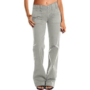 Mid Rise Jeans for Women Wid Leg Straight Leg Flare Pants Trendy