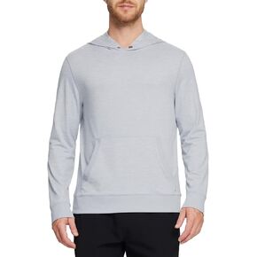 Mens Button Pullover Hoodie Casual Long Sleeve Basic Fit Hoody Active Sport Sweatshirt with Kanga Pocket for Men