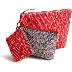 Vera Bradley Women's Cotton 3 Pouch Organizer Set, Dotty Floral